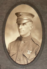ORIGINAL  WW1 U.S. MARINE CORPS SERGEANT PHOTO in ORIGINAL HOLDER c1917 picture