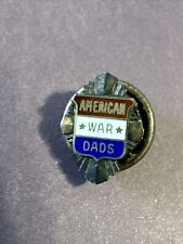 Vintage STERLING WWII Patriotic American War Dads Enamel Lapel Pin picture