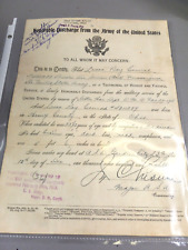 L👀K WWI Army Honorable Discharge Paper/Service Record Lessa Ray Courad picture
