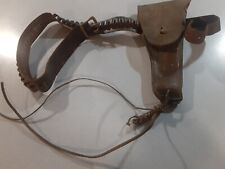 VINTAGE WW2?US Military Leather Holster With Bullet Waist Belt Holder READ  picture