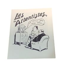 Vtg French Military Cartoon WWII Propaganda Les Attentistes picture