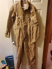 Mens 42R Flight Suit Coveralls Flyers BEIGE BROWN US Military Overalls picture
