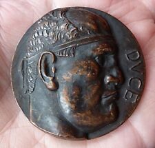 RARE 1939 Fascists Bronze Medal 10th Anniv. National Sickness Fund Opus Luppi picture