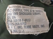 Vintage Vietnam War Era US Military Top Load Duffle Bag Named picture
