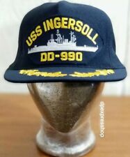 USS Ingersoll DD-990 U.S. Navy Destroyer Blue Snapback Eagles Crest Hat Cap  picture