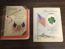 WWII Era Military Patriotic Greeting Cards picture