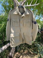Air Force USAF Tropical Tan Jacket Size 38 XL -  Vintage 1950s picture