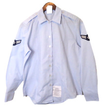AIR FORCE USAF Military Shirt Sz 10 Regular Womens Long Sleeve Uniform Blue picture