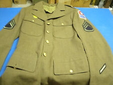 US ARMY WWII MIDDLE EAST COMMAND STAFF SERGEANT  4 POCKET TUNIC 1941 SIZE 36L picture