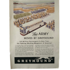 Vintage 1943 Greyhound This Army Moves Ad Advertisement picture