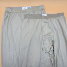 Milliken PolarTec Military Tan Light Weight Pants Adult Size Large Long Lot of 2 picture