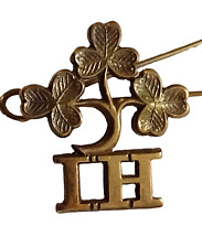 WW1 Imperial Yeomanry 29th Battalion (Irish Horse) Cap Badge Brass 2 Lug Antique picture