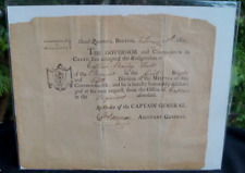 1802 Boston Mass Militia Captains Resignation Paper - Signatures - HISTORIC picture