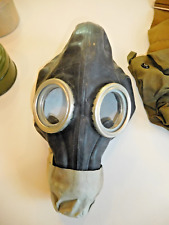 VTG Soviet GP-5 Molded Black Rubber Gas Mask GP-5 W/2 Canisters & Bag NOS Small picture