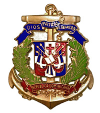 VINTAGE Officer's Cap Badge - Dominican Republic - Authentic - Trujillo Dictator picture
