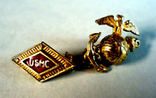 Gold Over Sterling Silver WWII U.S. Second World War Marine Corps Sweetheart Pin picture