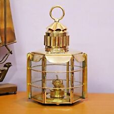 Antique Brass Vintage Ship Oil Lamp Hanging Collectible picture