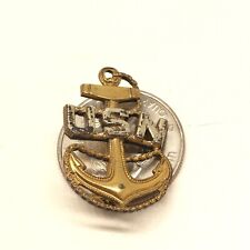 VINTAGE ORIGINAL OLD  U.S NAVY ANCOR HAT PIN (Hallmarked) Sterling Silver picture