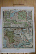 PAASCHES´S WWI WW1 MAP WESTERN FRONT ITALY BELGIUM RUSSIA EASTERN # 7 SUEZ picture