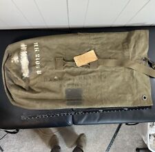 US Military Vintage Antique Duffle Bag W Tag Army Marine Large  picture