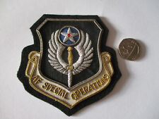 USAF AF special operations gold and metal braded command shield picture