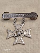SILVER TONE RIFLE SHARPSHOOTER PIN VANGUARD  picture
