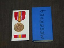 VINTAGE 1968 VIETNAM WAR US ARMY MILITARY MEDAL & RIBBON NATIONAL DEFENSE IN BOX picture