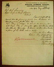   CAVALRY  OFFICER LETTER WITH LOGO ILLUS 1863 picture
