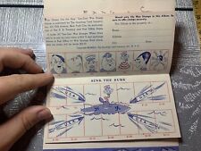 RARE Stamp Out The Axis Ten Cent War Stamp Album Gift Card The Greeting Card Co. picture