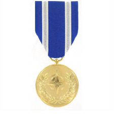 Vanguard NATO Afghanistan Non Article 5 Military Medal Award-24k Gold Plated picture
