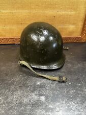 WWII M1 Helmet Fixed Rear Seam US Army GI Combat Military WW2 Old Vintage picture