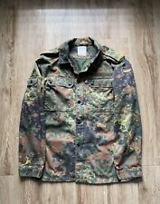 Army Jacket German Military Combat Flecktarn Camo Vintage 80s Shirt Jacket M/L picture