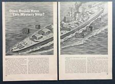 “Does Russia Have This Mystery Ship?” 1951 pictorial Strana Sovietov Battleship picture