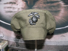 USMC Alpha Service/Dress Blues men's service cap polyester Sz 6.5 picture