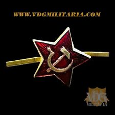 Post WW2 Cold War Era USSR Soviet Visor Cap Red Star Pin Badge #Y035 picture
