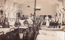 WW1 Photo postcard Wounded soldiers & nurses in Hospital Ward  picture