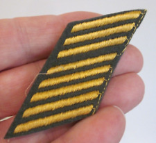 VTG US ARMY SERVICE STRIPES PATCH CLASS A GREEN WOOL CUT EDGE GAUZE BACK NO GLOW picture