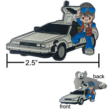 HH-017 Marty McFly DeLorean Back to the Future Pin with two posts and deluxe spr picture