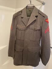 Vintage WW2 Marine Wool Uniform 2 Pairs Of Pants Dated September 1944 USMC picture