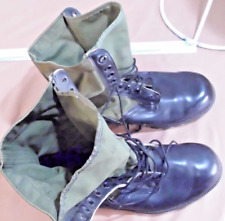 Boots US Army GI Vietnam Panama Lightweight Jungle Canvas Leather Size 12R NEW picture