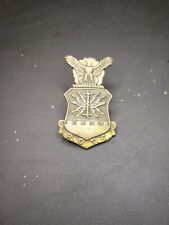 Vintage USAF Air Force ROTC Cap Hat Badge Screw Back Military Pin picture