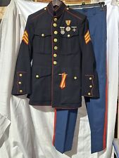 VTG 1950s US Marine Corps USMC SGT Dress Blue Uniform and Pants NAMED picture