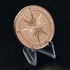Compass - Pure Copper Challenge Coin - 1 ADVP Ounce picture