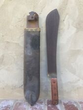 World War II Original British England Machete Knife & Sheath Scabbard 1944 WW2 picture