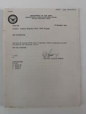 1968 Command Sergeant Major Correspondence from Asst Adjunct General Sweeney Eph picture