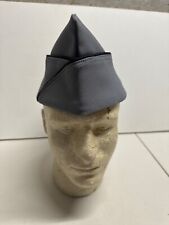 vintage gray and black garrison military hat 7 3/8 picture