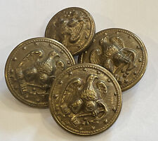 4 Vintage Gold Eagle Holding Anchor Navel Military Metal Shank Buttons 2 & 3 cm picture