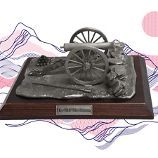 Vintage 1988 Danbury Mint Civil War Cannon Pewter Display Piece picture