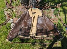 Army Air Force WW2 WWII D-1 Shearling Leather Bomber Jacket Size Small Barn Find picture