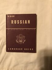 World War 2 Russian Language Guide Introductory Series 1943. TM 30-344 picture